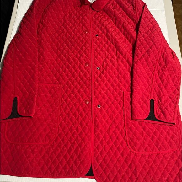 Jones New York Red Quilted Varsity Jacket - Picture 1 of 11